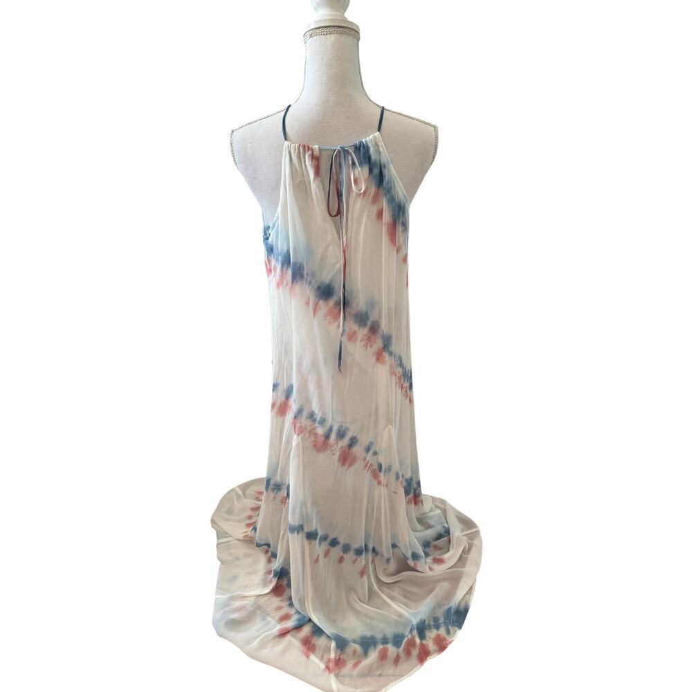 Young Fabulous & Broke YFB Elie Trapeze Gauzy Maxi Dress Pool Lake Wash S - Picture 8 of 10